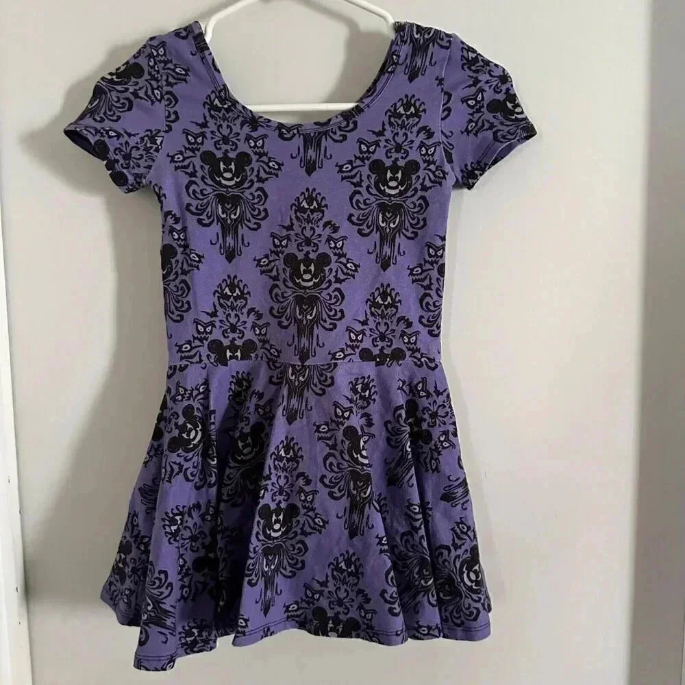 Purple and Black Kids Casual Dress